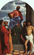 TIZIANO Vecellio, St. Mark Enthroned with Saints t